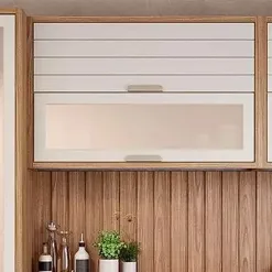 Armario Aereo Eloise 120cm 2 Portas Com Vidro Reflecta Mgm 11029