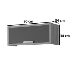 Armario Aereo Eloise 80cm Geladeira 1 Porta Mgm 11453