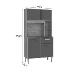 Armario De Cozinha Dalia 4 Portas 1 Gaveta Fellicci 85051