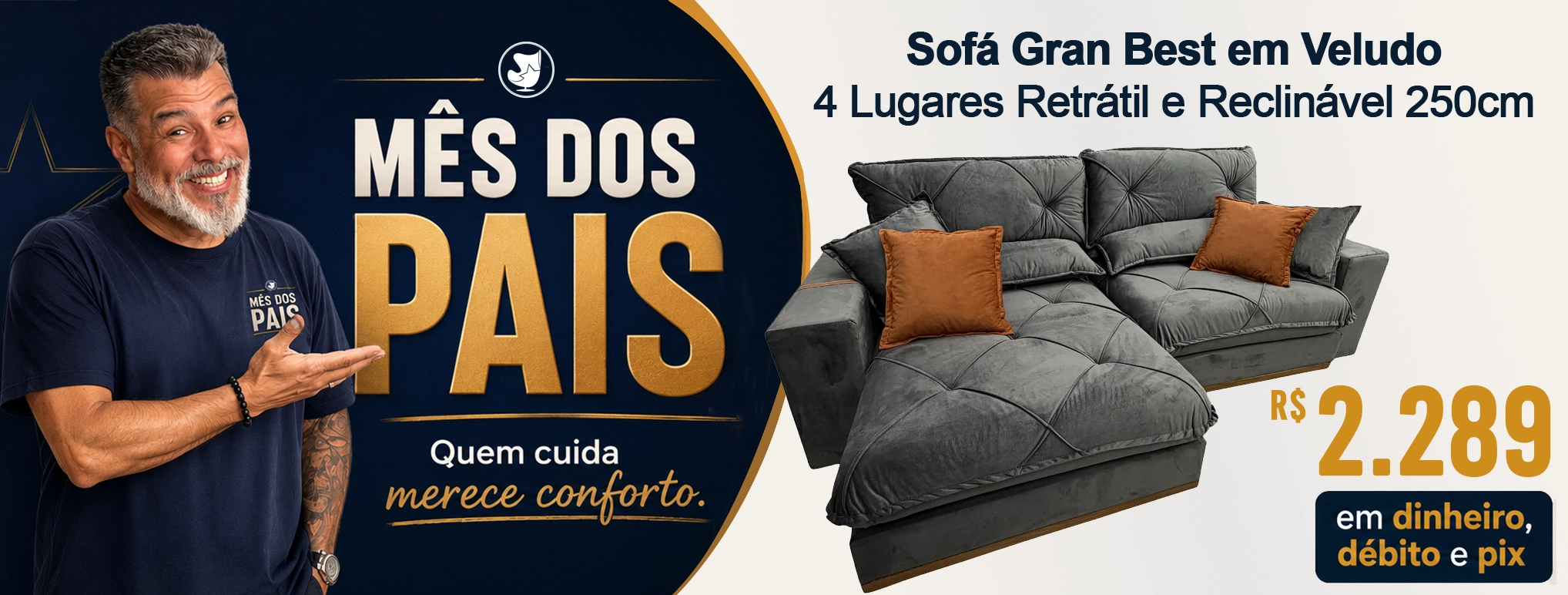 BANNER AGOSTO 2026 MES DOS PAIS SOFA GRAN BEST