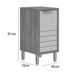 Balcao Eloise 40cm 1 Porta Mgm 64401