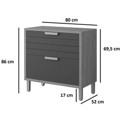 Balcao Eloise 80cm 1 Porta 1 Gaveta Mgm 45633