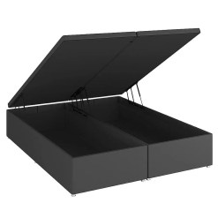Base Bau Bipartida Sommier Queen Em Corino 48x198x158cm Ortobom 20635