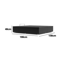 Base Bau Bipartida Sommier Queen Em Corino 48x198x158cm Ortobom 63504