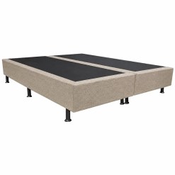 Base Bipartida Universal Queen Em Linhao 37x198x158 Bege 35266