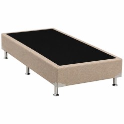 Base Box Universal Solteiro Em Linho 37x188x88cm Alto Nivel Bege 75948