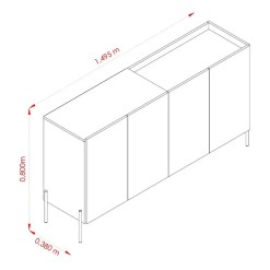Buffet Cais 4 Portas Madetec 78046