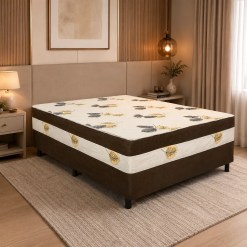 Cama Box Sonho Bom Casal 138x188x55cm Nosso Sonho 22026