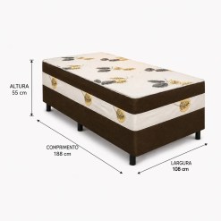Cama Box Sonho Bom Solteirao 108x188x55cm Nosso Sonho 43517