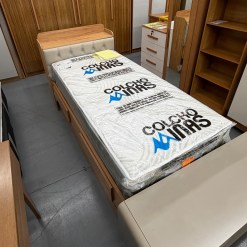 Cama Tamires Solteiro Com Cama Auxiliar 2 Gavetas E Bau Cambel 35961