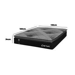 Colchao High Comfort Casal Com Molas Ensacadas 34x138x188cm Hellen Estofados 22766