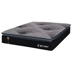Colchao High Comfort Casal Com Molas Ensacadas 34x138x188cm Hellen Estofados Cinza Com Preto 51446
