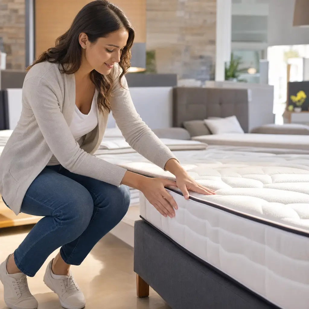 Como escolher colchão HR: vantagens para quem é ideal mulher ajusta colchão na cama