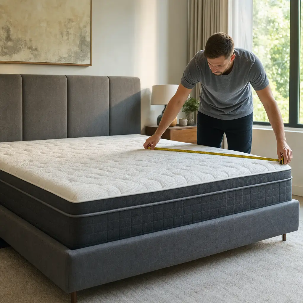 Como escolher colchão king size ideal para quarto homem mede colchão com fita no quarto