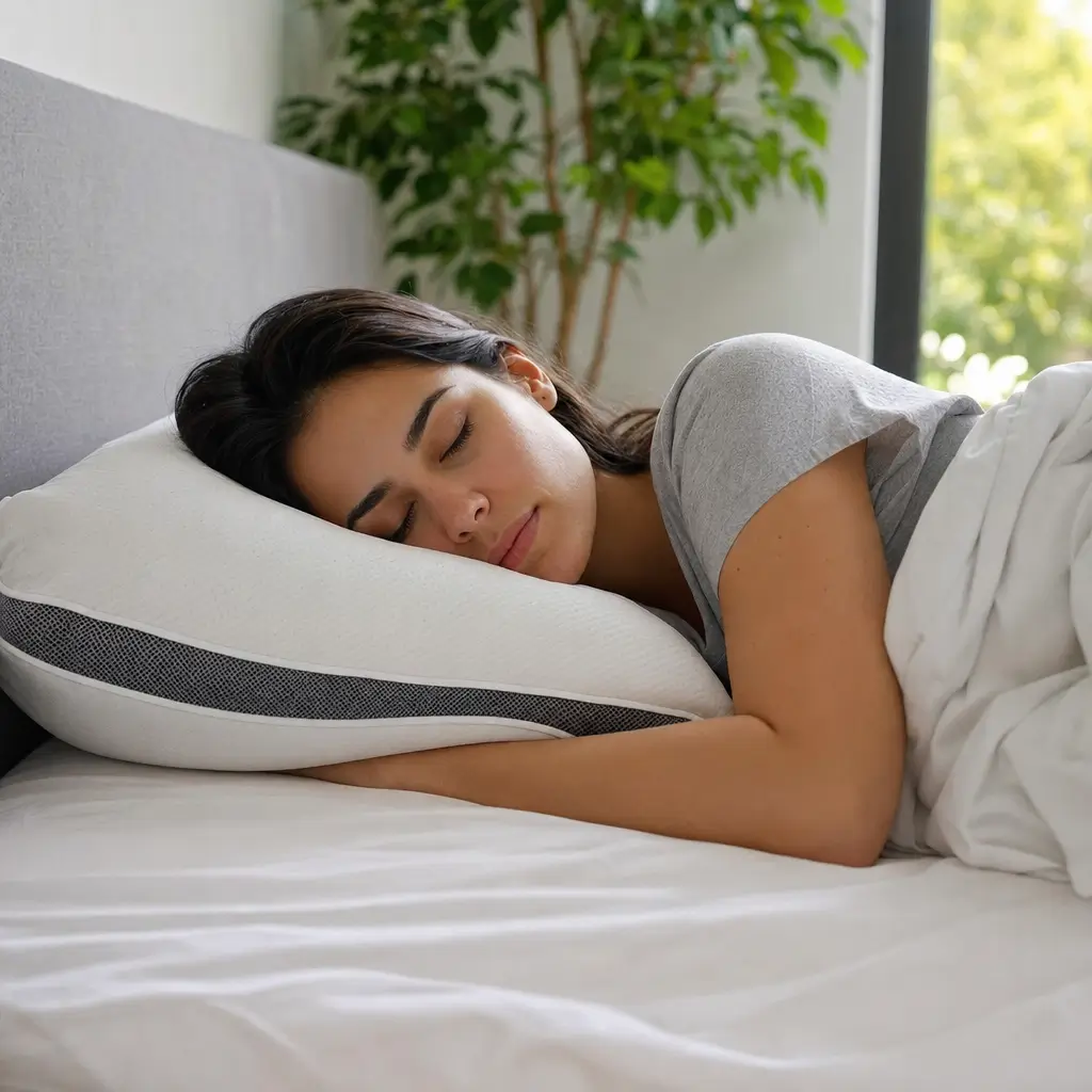 Como escolher travesseiro para dormir de lado altura ideal mulher dormindo de lado com travesseiro