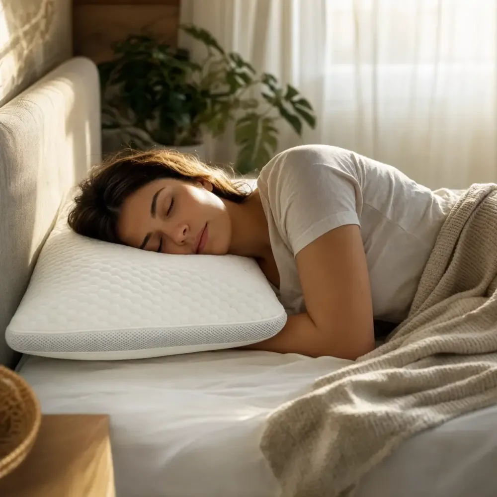 Como escolher travesseiro para dormir de lado altura ideal pessoa dormindo de lado