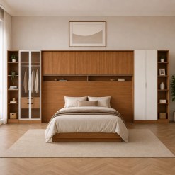 Conjunto Modulado K037 Com 12 Portas Sendo 2 Em Vidro E 4 Gavetas 8 Pecas Kappesberg 98703