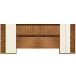 Conjunto Modulado K038 Com 12 Portas E 4 Gavetas 8 Pecas Kappesberg Canela Off White 87854