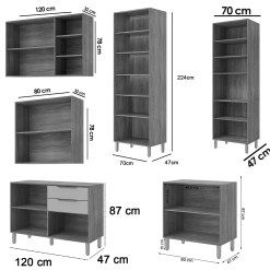 Cozinha Brilhante Completa 6 Pecas Com Led 14 Portas 2 Gavetas Mgm 33653
