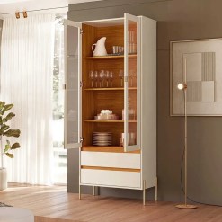 Cristaleira Brisa 2 Portas De Vidro 2 Gavetas Madetec 62160