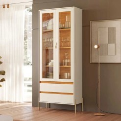 Cristaleira Brisa 2 Portas De Vidro 2 Gavetas Madetec 91241