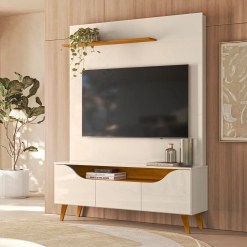 Estante Home Polo Para Tv Ate 55 Polegadas 3 Portas Madetec 34687