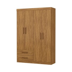 Guarda Roupa Hercules Solteiro Sem Espelho 4 Portas 2 Gavetas Carioca Cinamomo 41500