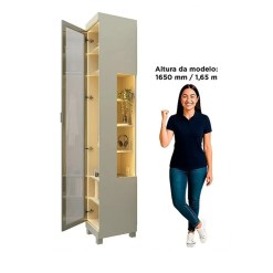 Guarda Roupa Imperatriz Modulo 1 Porta Reflecta Com Led Gelius 62141