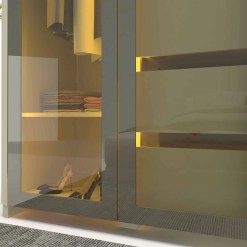 Guarda Roupa Innova Casal 4 Portas Reflecta 4 Gavetas Com Led Gelius 70071