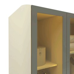Guarda Roupa Innova Casal 4 Portas Reflecta 4 Gavetas Com Led Gelius 80029