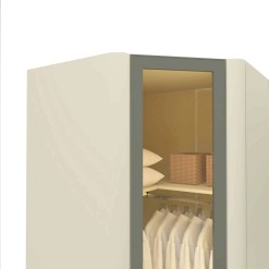 Guarda Roupa Innova Modulo 1 Porta Reflecta Canto Com Led Gelius 10373