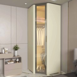 Guarda Roupa Innova Modulo 1 Porta Reflecta Canto Com Led Gelius 80896