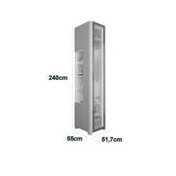 Guarda Roupa Innova Modulo 1 Porta Reflecta Com Nicho E Led Gelius 28632
