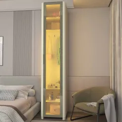 Guarda Roupa Innova Modulo 1 Porta Reflecta Com Nicho E Led Gelius 84013