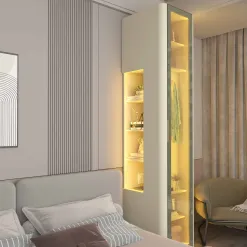 Guarda Roupa Innova Modulo 1 Porta Reflecta Com Nicho E Led Gelius 92868