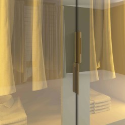 Guarda Roupa Innova Solteiro 2 Portas Reflecta 4 Gavetas Com Led Gelius 11915