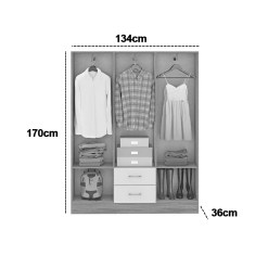 Guarda Roupa Jamaica Casal 6 Portas 2 Gavetas Fellicci 90948