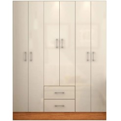 Guarda Roupa Jamaica Casal 6 Portas 2 Gavetas Fellicci Cinamomo Off White 69407