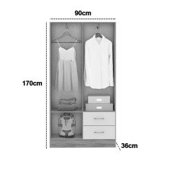 Guarda Roupa Panama Solteiro 4 Portas 2 Gavetas Fellicci 87239