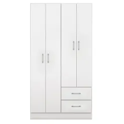 Guarda Roupa Panama Solteiro 4 Portas 2 Gavetas Fellicci Branco 21219