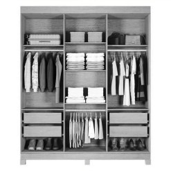 Guarda Roupa Pica Pau Casal 6 Portas 4 Gavetas Valdemoveis 19749