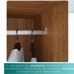Guarda Roupa Roma Casal 6 Portas 4 Gavetas Salleto 46336