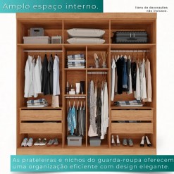 Guarda Roupa Roma Casal 6 Portas 4 Gavetas Salleto 48856