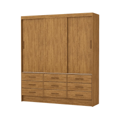 Guarda Roupa Sevilha Casal Sem Espelho 3 Portas 9 Gavetas Carioca Cinamomo 82366