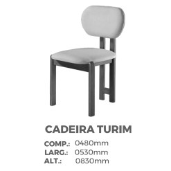 Kit 2 Cadeiras Turim Mundial Em Linho Madeira 64714