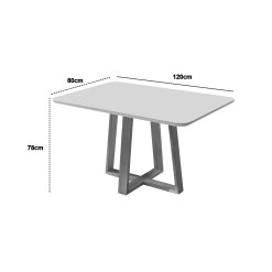 Mesa Atenas 120x80cm Mundial 45683