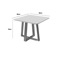 Mesa Atenas 90x90cm Mundial 66123