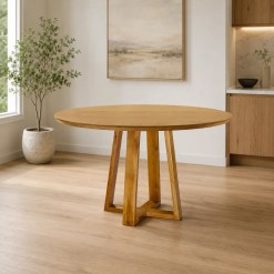 Mesa Natale Redonda 120cm Sem Vidro Mundial 51131