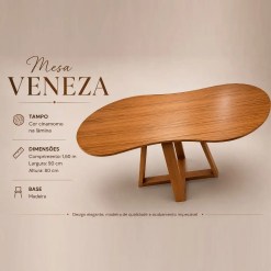 Mesa Veneza Universo Decor 160x90cm Organica 25786