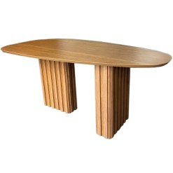 Mesa De Jantar Isis 200cm Organica Sem Vidro Leifer Cinamomo 18691